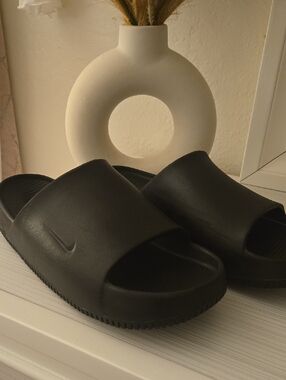 Nike Black Slip-On Slide Sandals